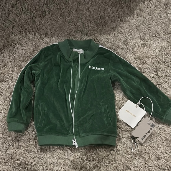 Palm Angels Kids Forest Green Jacket - Picture 1 of 9
